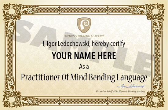 Igor Ledochowski - Practitioner Of Mind Bending Language Certification Training 2022