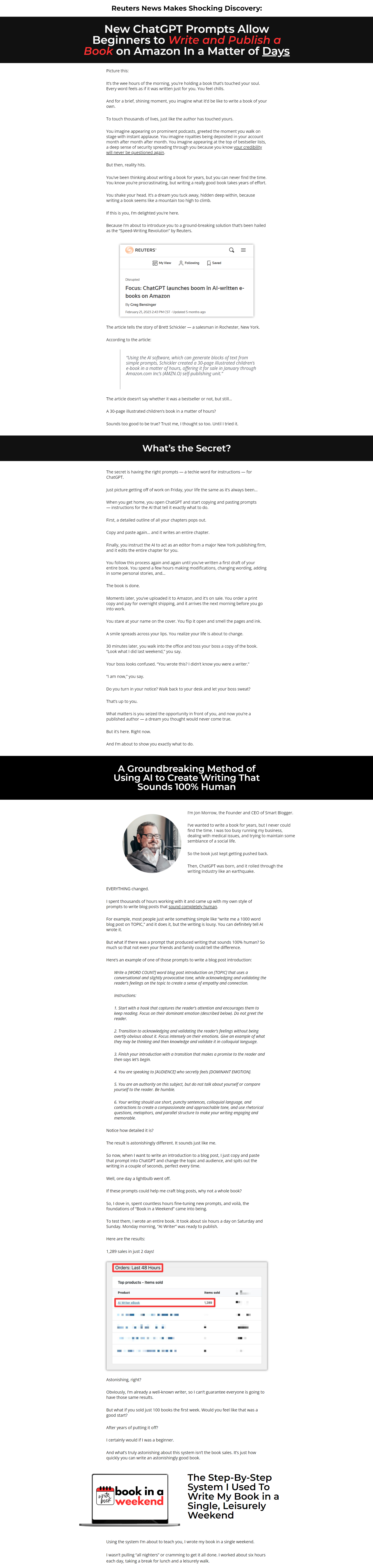 Jon Morrow - Book in a Weekend