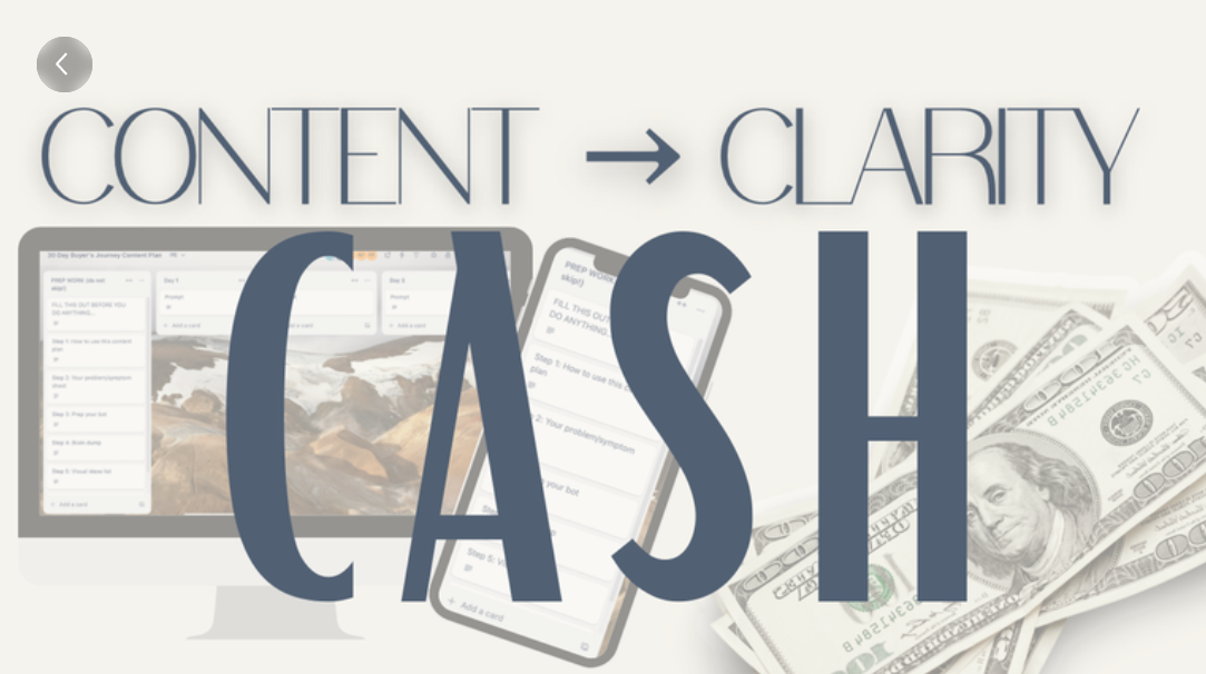 Content Clarity Cash 30 Day Content Plan