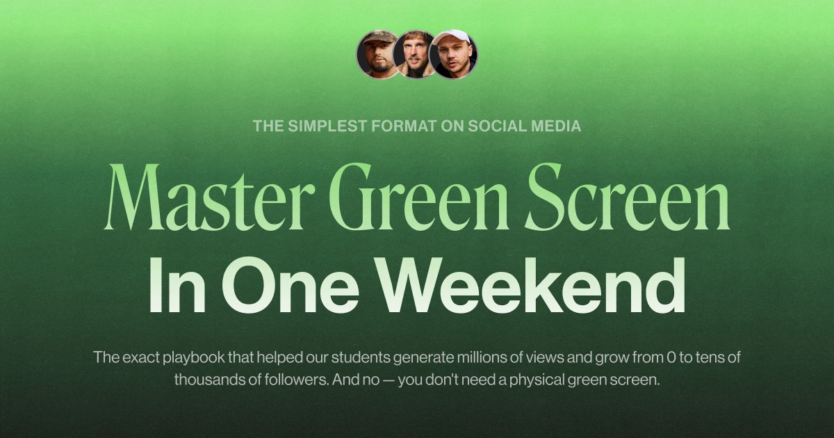 Greenscreen 101 (2026 June)