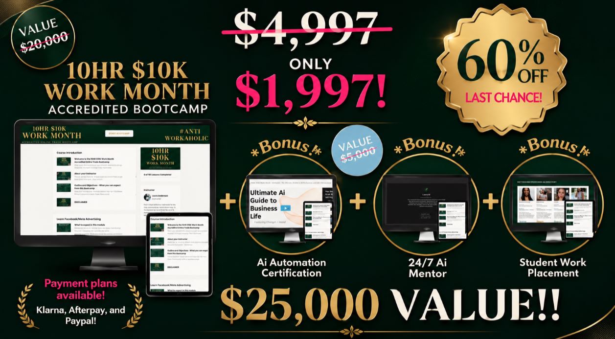 The 10hr $10k Work Month Bootcamp