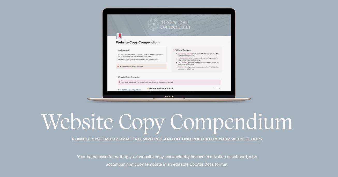 Website Copy Compendium